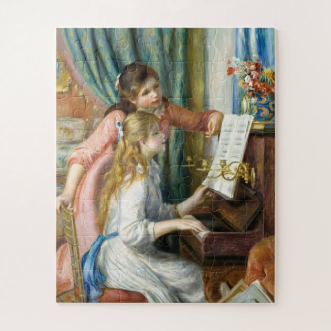 Puzzle Deux jeunes filles au piano par Auguste Renoir Art (Vertical)