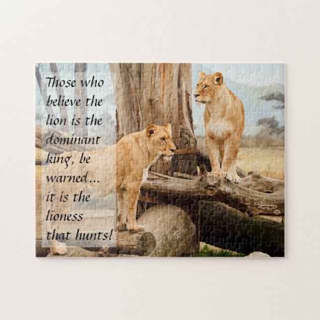 Puzzle Deux lionnes (Horizontal)