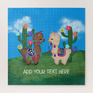 Puzzle Deux llamas mignonnes
