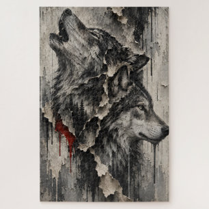 Puzzle Deux Loups, Un Cœur