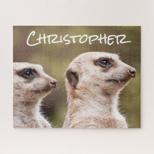 Puzzle Deux Meerkats en gros plan Personnalisé