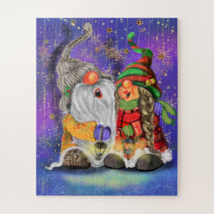 Puzzle Deux mignons Gnomes chantent une joyeuse chanson d
