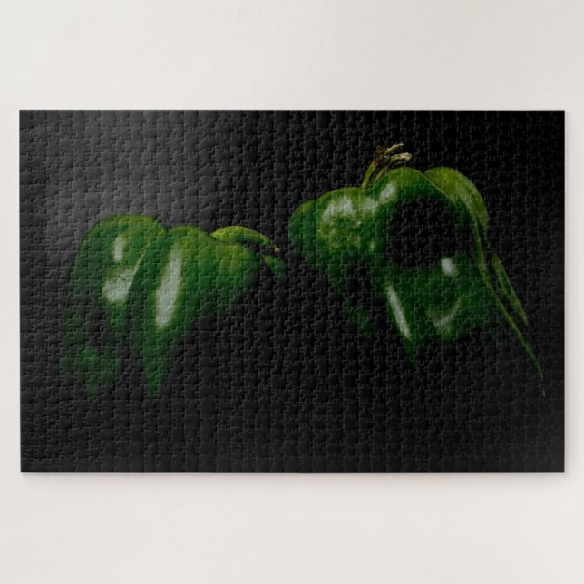 Puzzle Deux poivrons verts 20x30 1014pc jpcna (Horizontal)