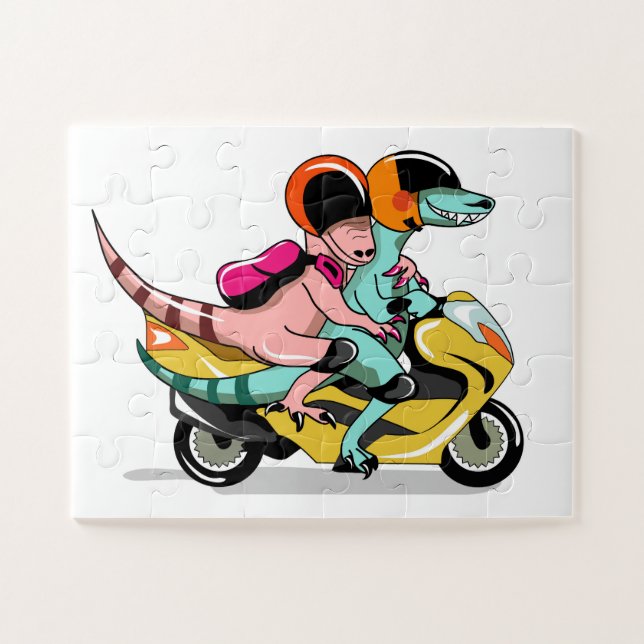 Puzzle Deux Rapporteurs De Dessins De Cartoon Montent Sur (Horizontal)