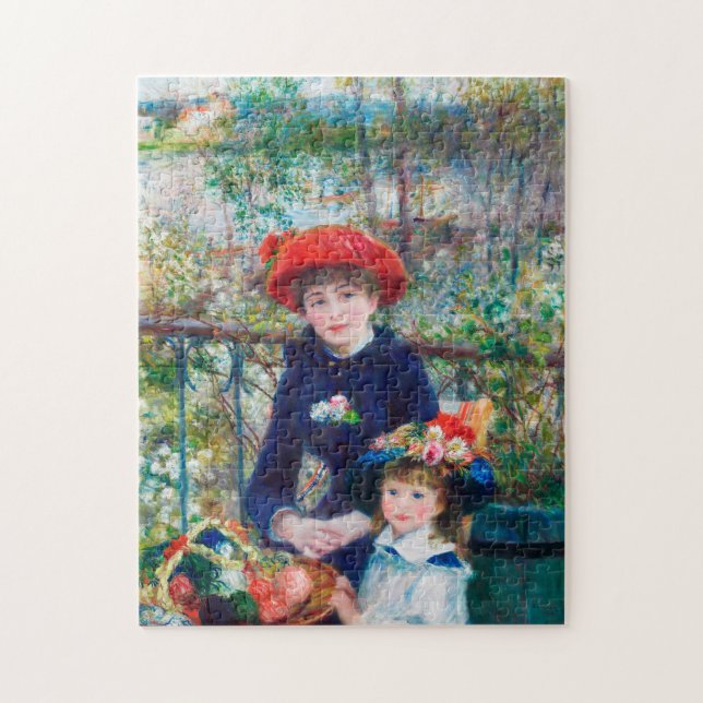 Puzzle Deux Soeurs - Renoir Impressionniste Peinture 1881 (Vertical)