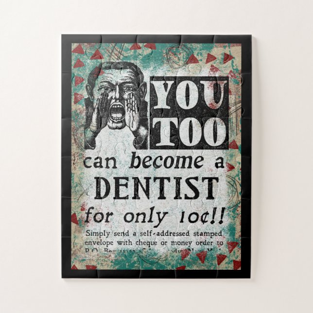 Puzzle Devenez Dentiste - Drôle Annonce Vintage (Vertical)