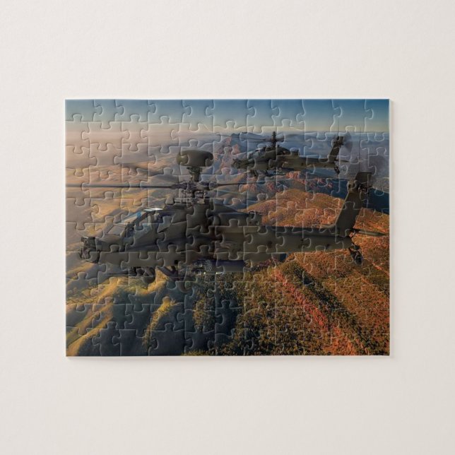 Puzzle d'hélicoptère Apache (Horizontal)