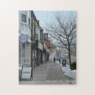 Puzzle d'hiver dans la rue Bloor Ouest, Toronto