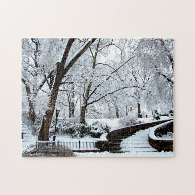 Puzzle d'hiver de ville (Horizontal)