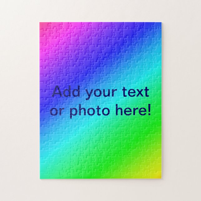 Puzzle Diagonale arc-en-ciel bleu à vert (Vertical)