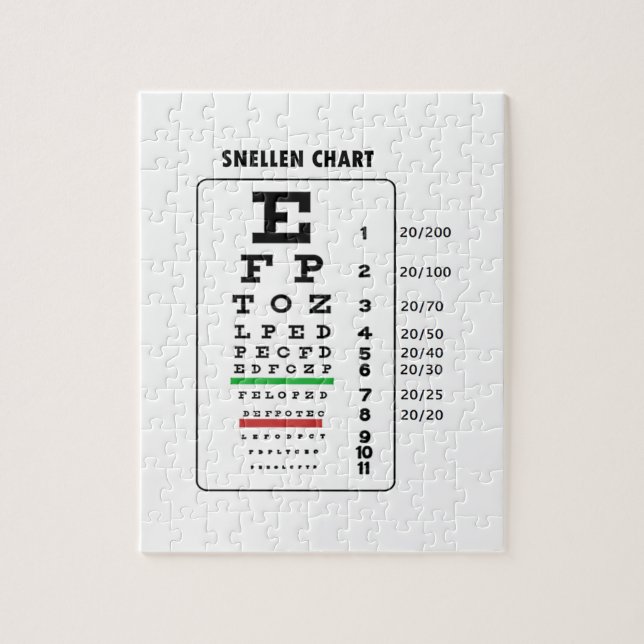 Puzzle Diagramme de Snellen (diagramme d'examen de la (Vertical)