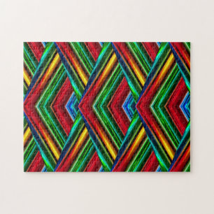 Puzzle Diamants arc-en-ciel 3D   Perspective colorée