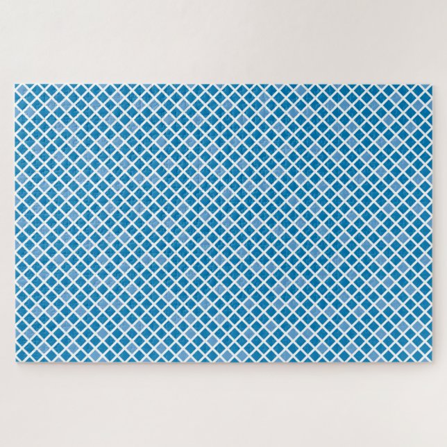 Puzzle ‘Diamants’ | Ibiza Blue & Little Boy Blue | (Horizontal)