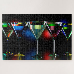Puzzle Différents cocktails dans des verres à martini ave