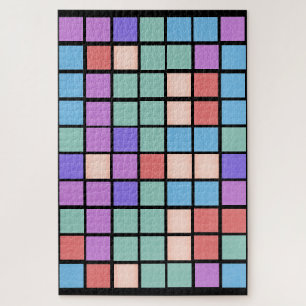 Puzzle Difficile Coloré Mixte Couleurs Carrelage Motif