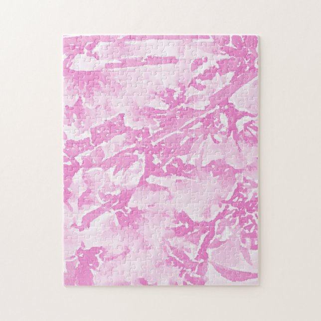 Puzzle difficile rose cerise en fleurs (Vertical)