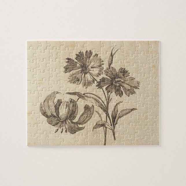 Puzzle d'illustration de fleurs (Horizontal)