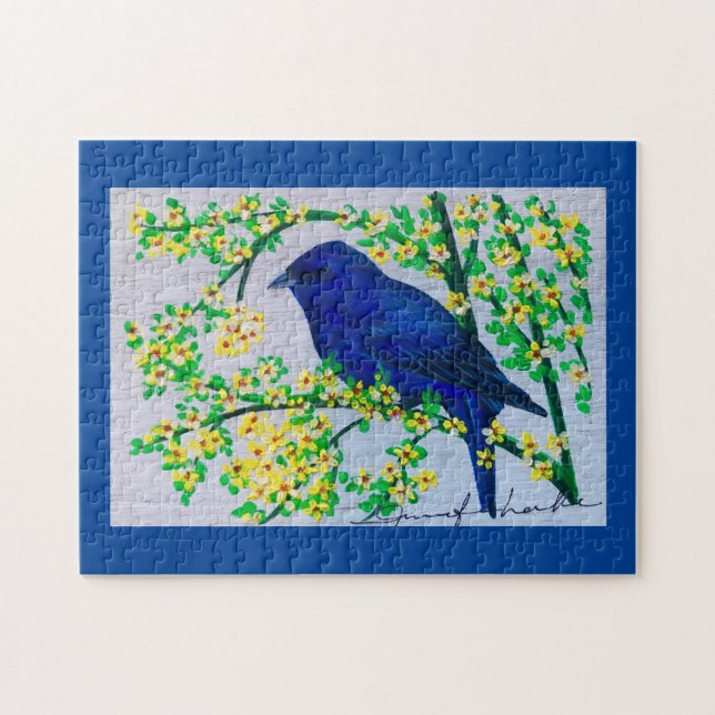 Puzzle d'Indigo Bunting (Horizontal)