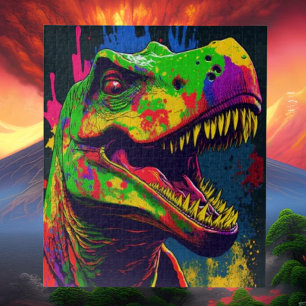 Puzzle Dinosaur T Rex heureux