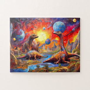 Puzzle Dinosaure mosaïque Abstrait