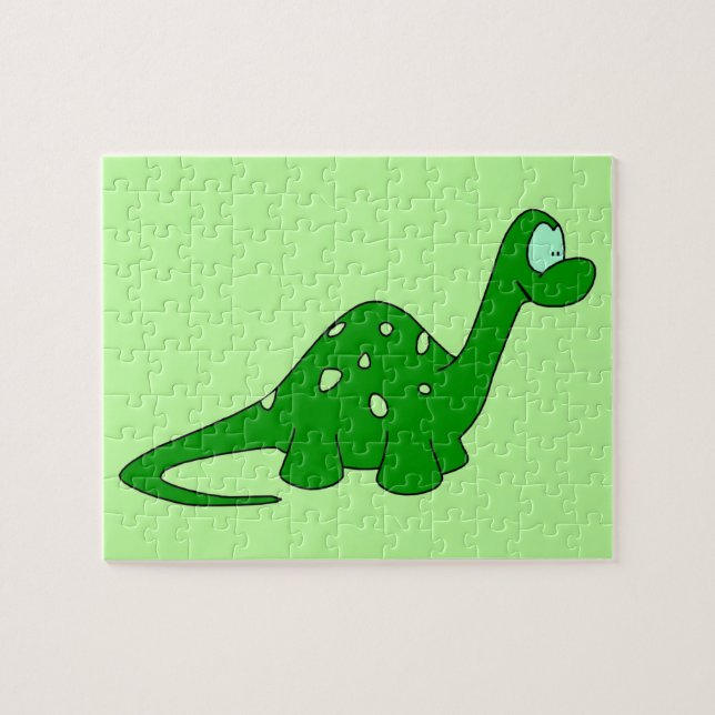 Puzzle Dinosaure vert de bande dessinée (Horizontal)