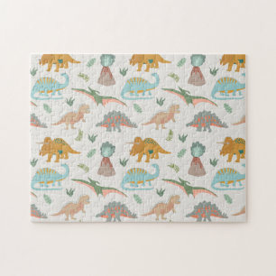 Puzzle Dinosaures Enfants Motif De Dinosaure Boho Dessiné
