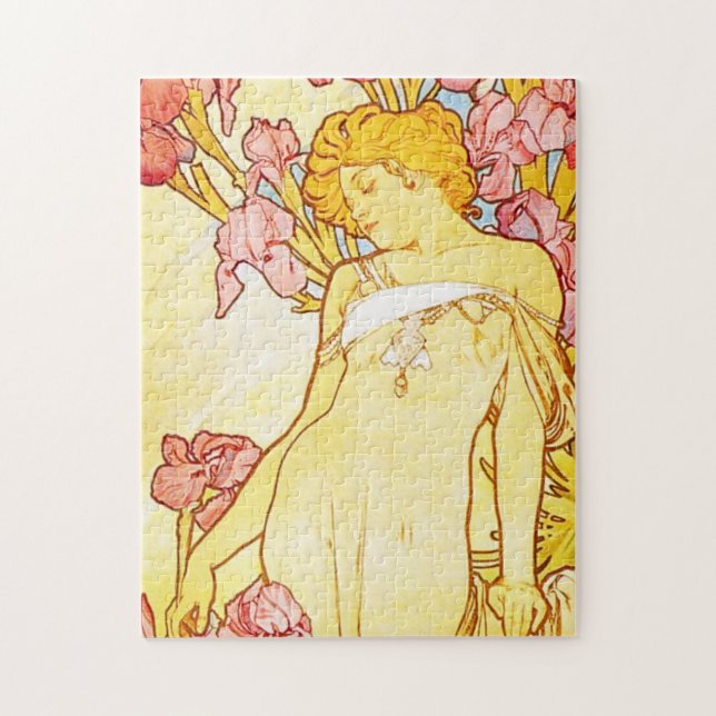 Puzzle d'iris d'Alphonse Mucha (Vertical)
