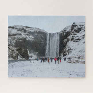 Puzzle d'Islande - Cascade de Skogafoss hiver