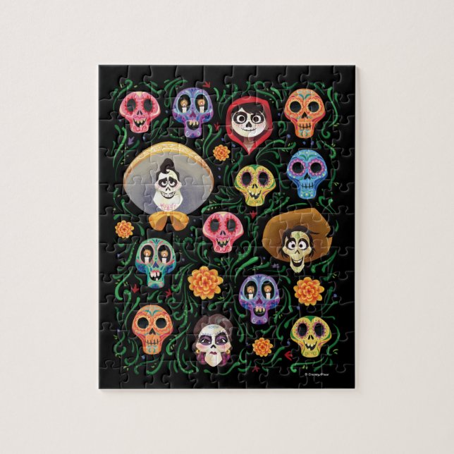 Puzzle Disney Pixar Coco | Terre des morts - Crâne à sucr (Vertical)
