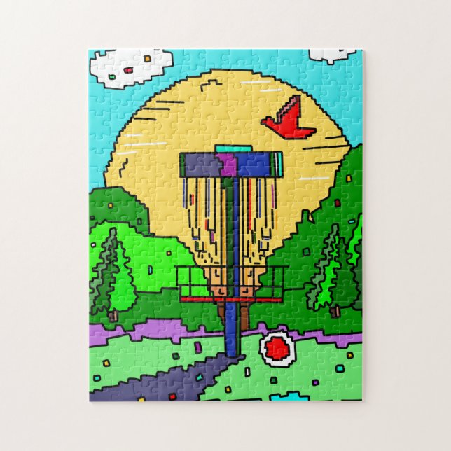 Puzzle Disque Golf Course Été Soleil (Vertical)