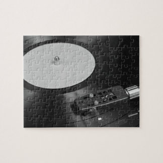 Puzzle Disque vinyle en lecture sur une platine vue d'ens