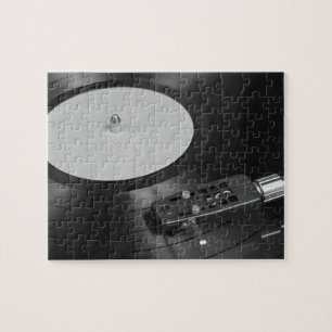 Puzzle Disque vinyle jouant sur une platine vue d'ensembl