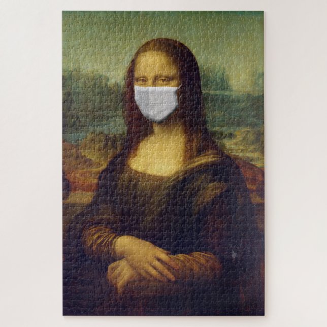 Puzzle Distances sociales Art Mona Lisa Funny (Vertical)