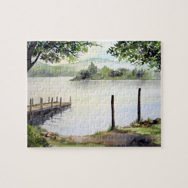 Puzzle District du lac Derwentwater Cumbria Aquarelle (Horizontal)