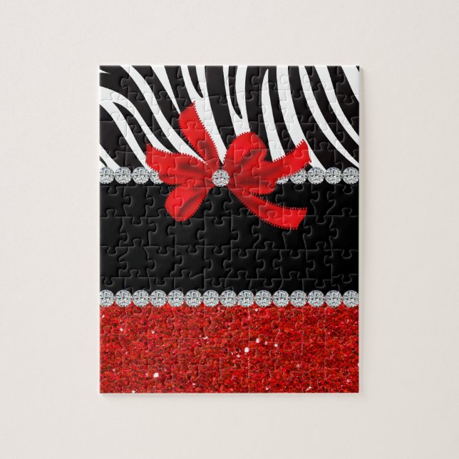 Puzzle Diva de diamant (parties scintillantes rouges) (Vertical)