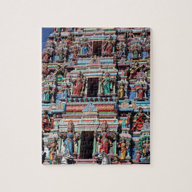 Puzzle divinités et dieux hindous sur le temple gopuram (Vertical)