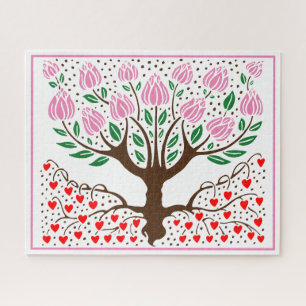 Puzzle do-it-yourself couleurs Flower Tree avec racines c