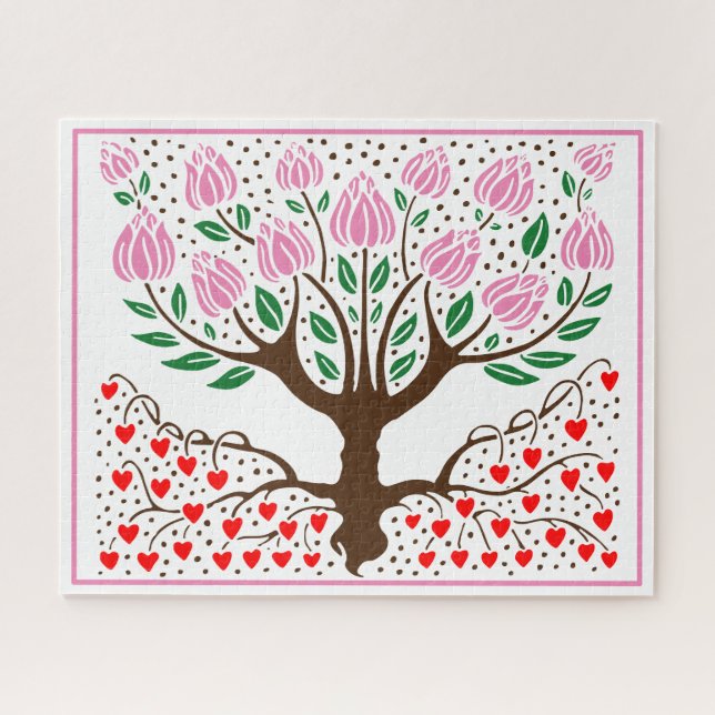 Puzzle do-it-yourself couleurs Flower Tree avec racines c (Horizontal)
