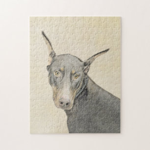 Puzzle Doberman Pinscher Peinture - Art Chien original