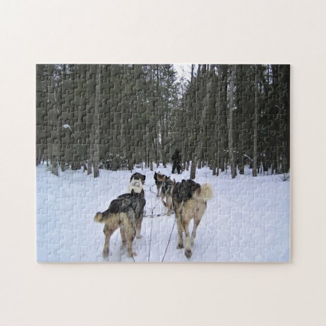 Puzzle Dog Sledding à Québec, Canada (Horizontal)