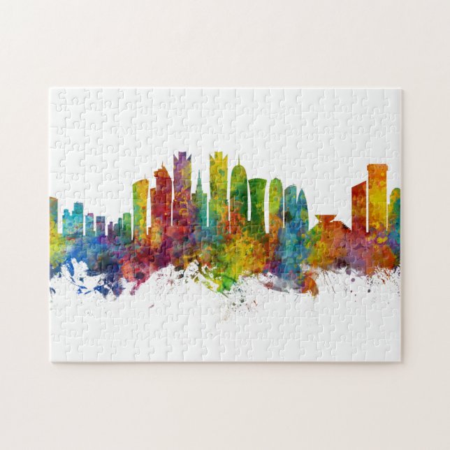 Puzzle Doha Qatar Skyline (Horizontal)