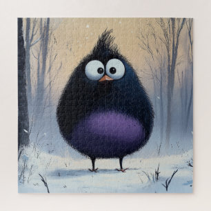 Puzzle d'oiseaux d'hiver comique
