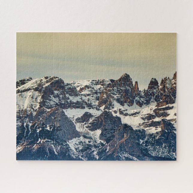 Puzzle Dolomites Montagnes italiennes paysage avec neige (Horizontal)
