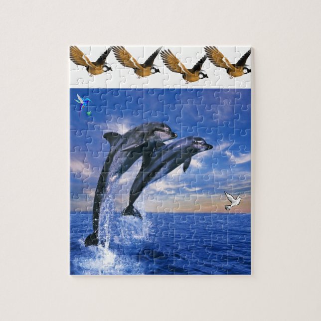 Puzzle Dolphin Jigsaw (Vertical)