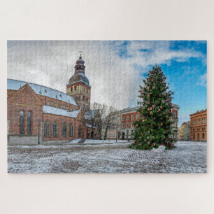 Puzzle Dôme carré avec sapin de Noël à Riga