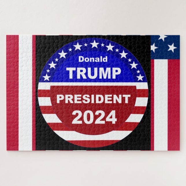 Puzzle Donald Trump Président aux alentours de 2024 (Horizontal)