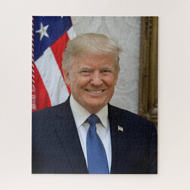 Puzzle Donald Trump Président des États-Unis Maison Blanc (Vertical)