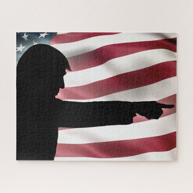 Puzzle Donald Trump Silhouette (Horizontal)