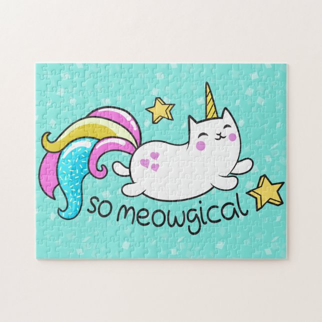 Puzzle Donc Meowgical Cute Unicorn kitty sur une parties  (Horizontal)