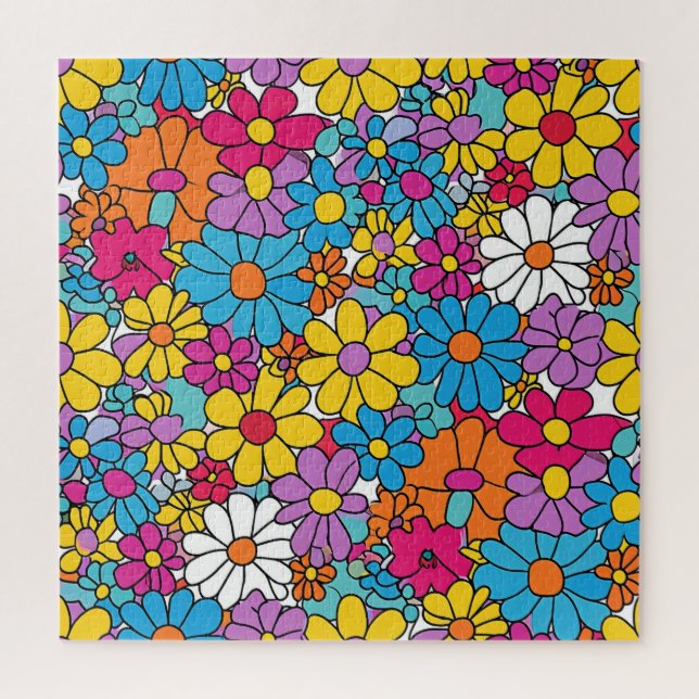 Puzzle Doodle à fleurs super (Vertical)